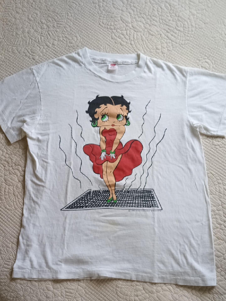 Vintage 80's Betty Boop Marilyn Monroe Tee Shirt Size S M Crewneck T-Shirt